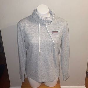 Vineyard Vines ladies Double Faced Relaxed Funnel Neck Shep Shirt. XS. Oversized